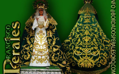 Manto bordado realizado para la Hermandad de Nuestra Señora de la Esperanza de Socuellamos en Ciudad Real.