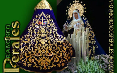 Manto bordado para María Santísima de la Victoria de Villarrobledo.