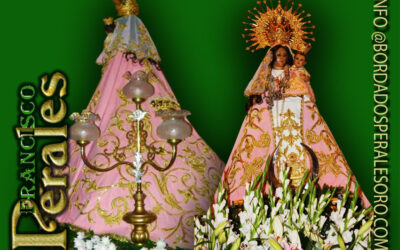Manto bordado para la Hermandad Nuestra Señora Del Villar de Villarrubio.