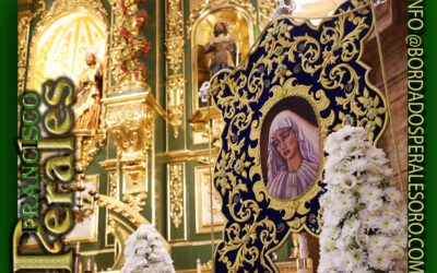 Simpecado bordado para Nuestra Señora de la Amargura de Marbella.